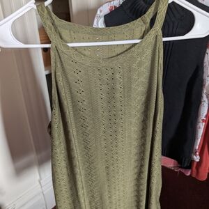 Olive Green Sleeveless Top